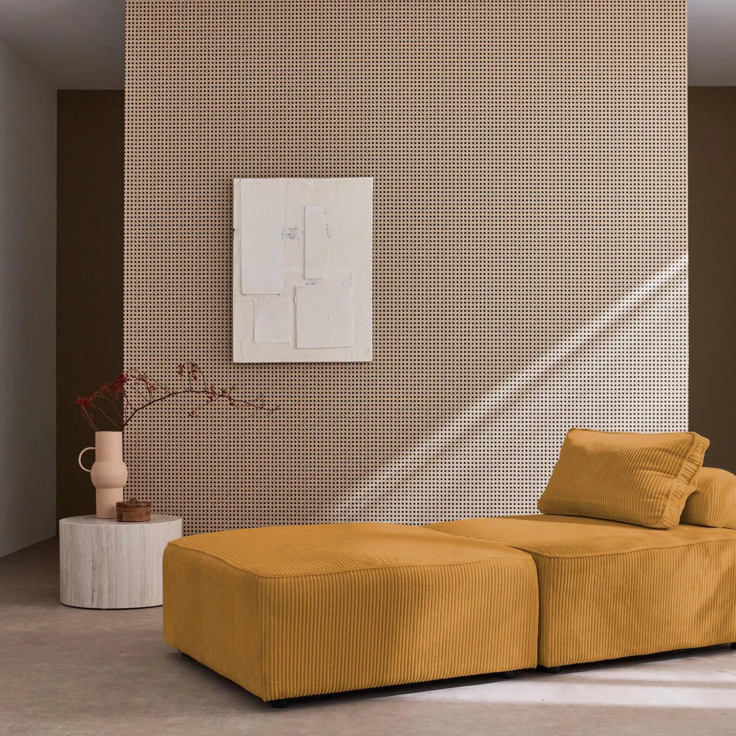 2er-Set Sofa-Modul-Sessel mit Cordbezug
