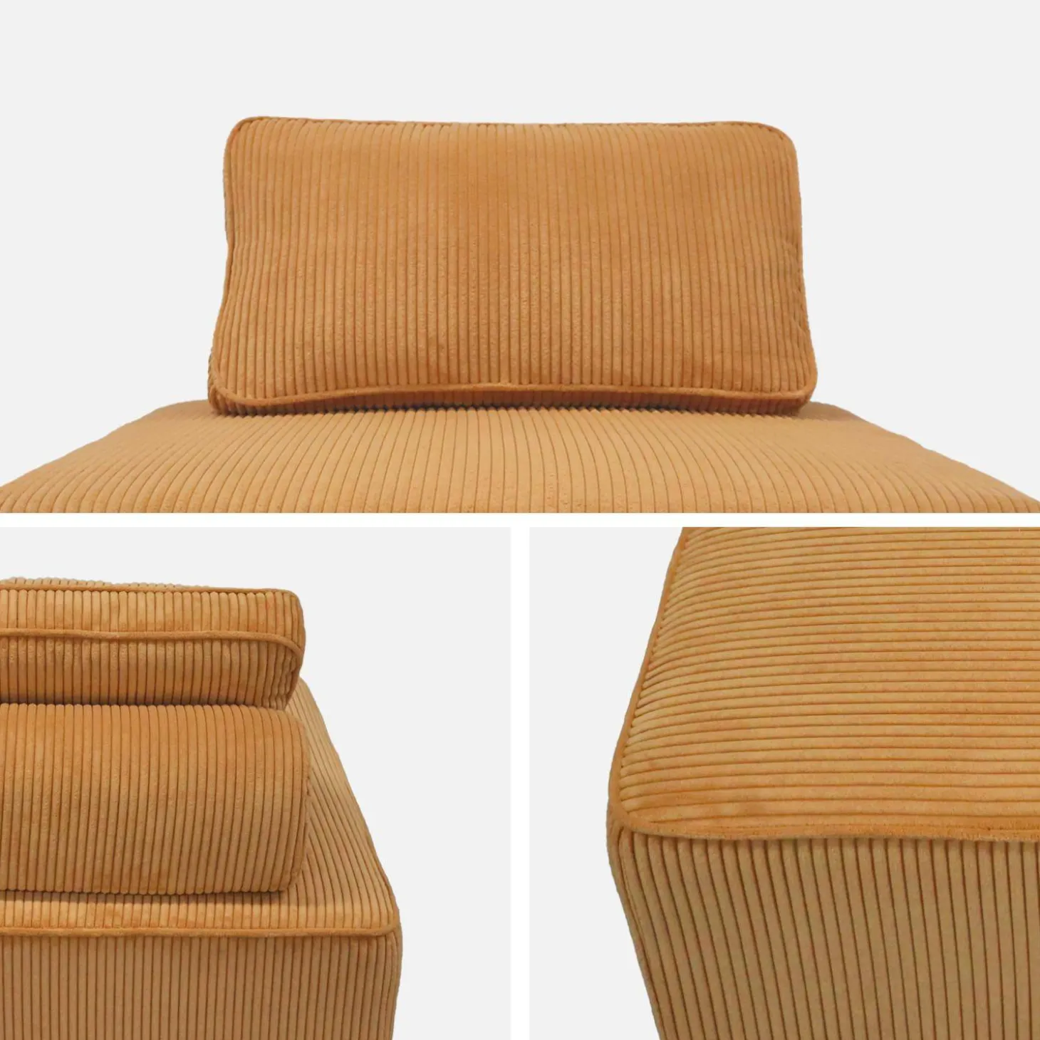 2er-Set Sofa-Modul-Sessel mit Cordbezug