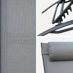 2er-Set Sonnenliegen aus Aluminium mehrfach verstellbar
