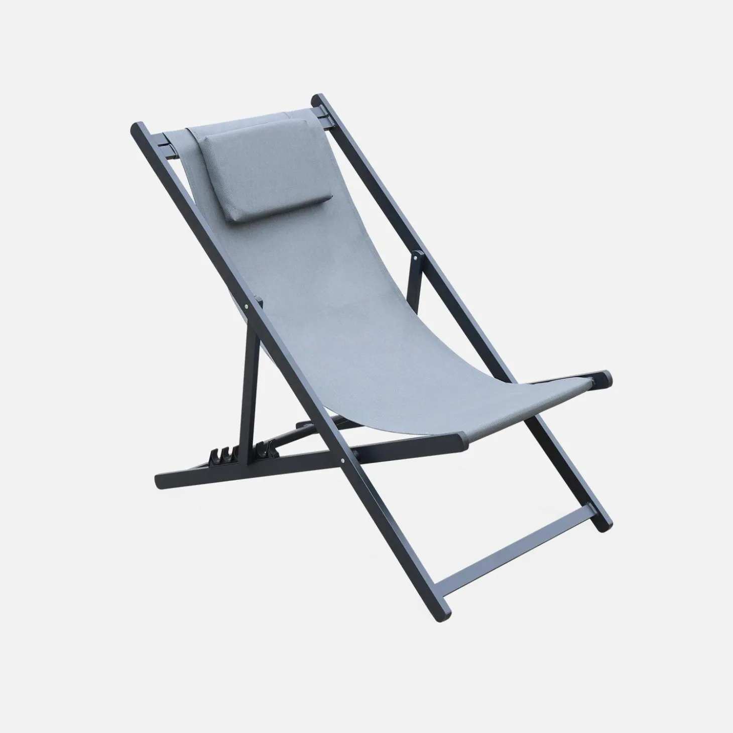 2er-Set Sonnenliegen aus Aluminium, mehrfach verstellbar