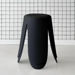 2er Set stapelbare Hocker, strukturierter Bouclébezug