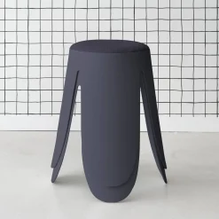 2er Set stapelbare Hocker, strukturierter Bouclébezug