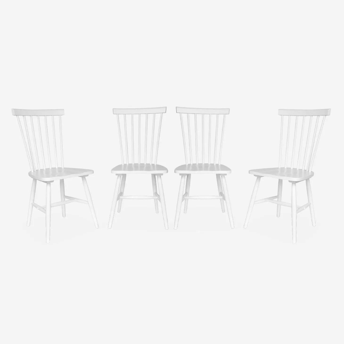 4er-Set Stühle aus Hevea-Holz