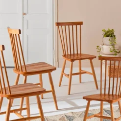 4er-Set Stühle aus Hevea-Holz