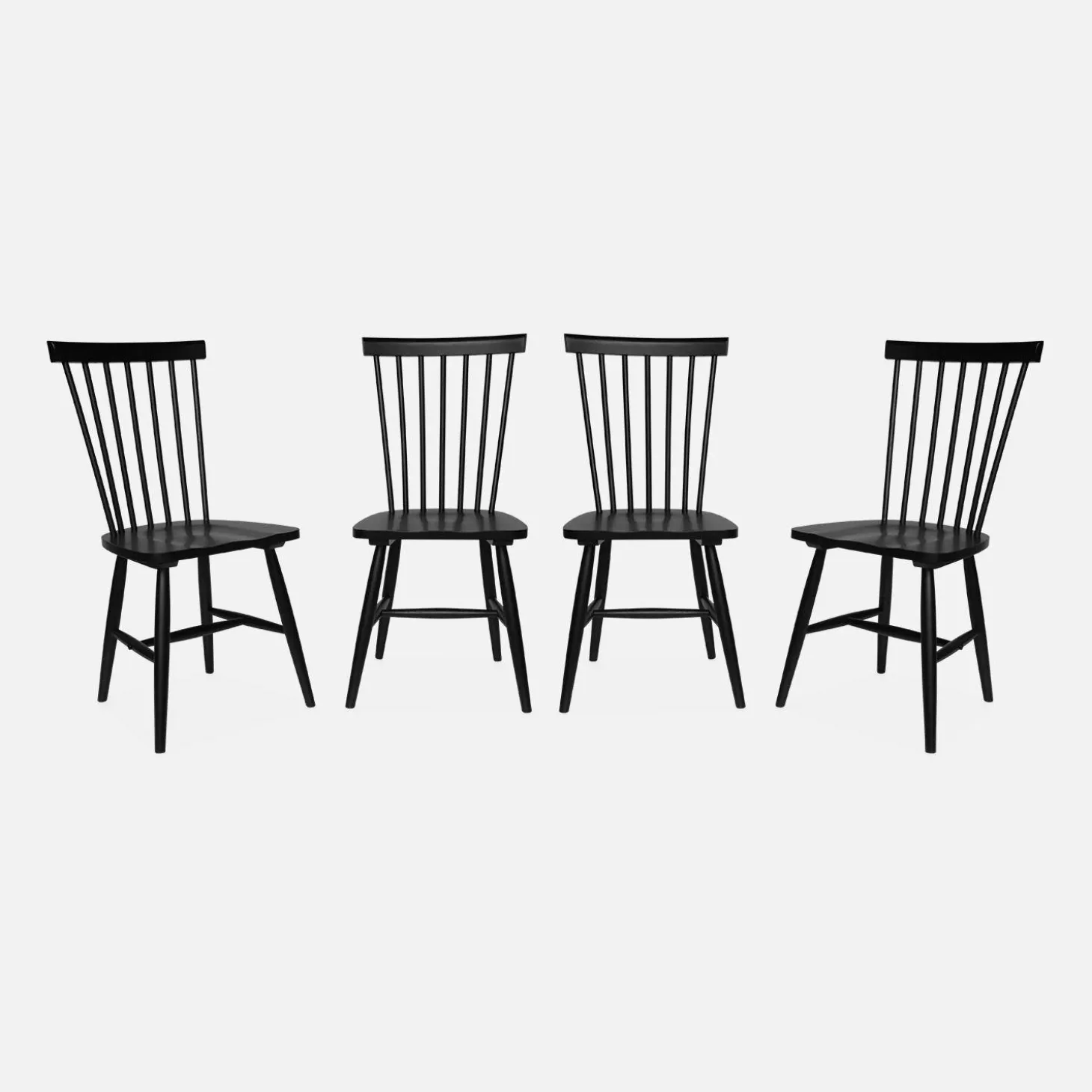 4er-Set Stühle aus Hevea-Holz