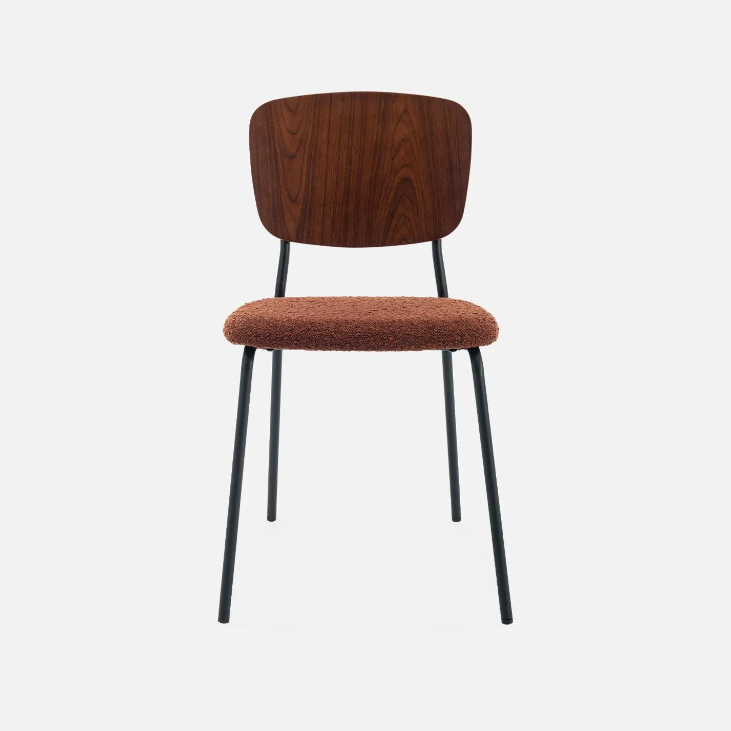 2er-Set Stühle mit strukturiertem Bouclé-Sitz