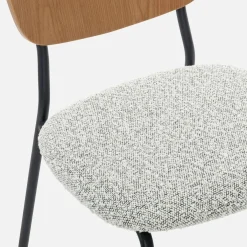 2er-Set Stühle mit strukturiertem Bouclé-Sitz
