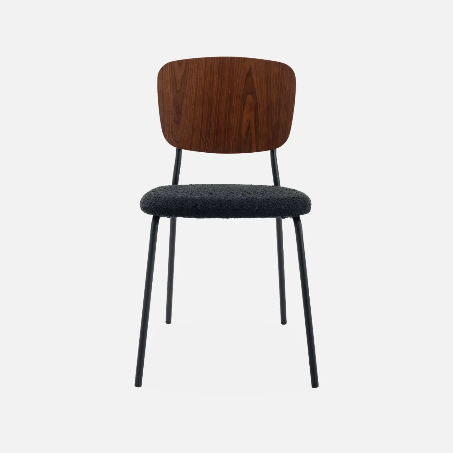 2er-Set Stühle mit strukturiertem Bouclé-Sitz