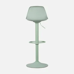 2er Set verstellbare Barhocker mit Sitzbezug aus Kunstleder