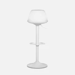 2er Set verstellbare Barhocker mit Sitzbezug aus Kunstleder