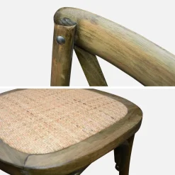 2er-Set Vintage Bistrostuhl aus Holz