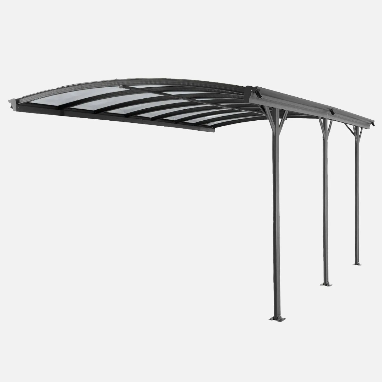 Erweiterung des Carports Le Mans aus Aluminium und Polycarbonat 15m²