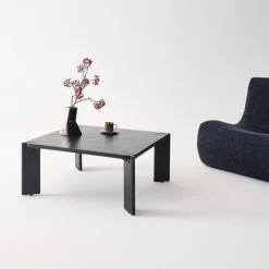 Exotischer quadratischer Couchtisch aus Massivholz