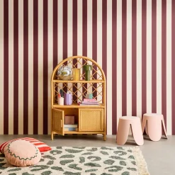 Exotisches Kinderbücherregal aus natürlichem Rattan