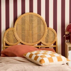 Exotisches Kopfteil aus Rattan für Kinderzimmer 90 x 100 cm