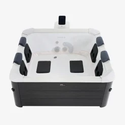 Fester Whirlpool 6 Personen Hydromassage, 4 Kissen Abdeckplane inbegriffen 180cm