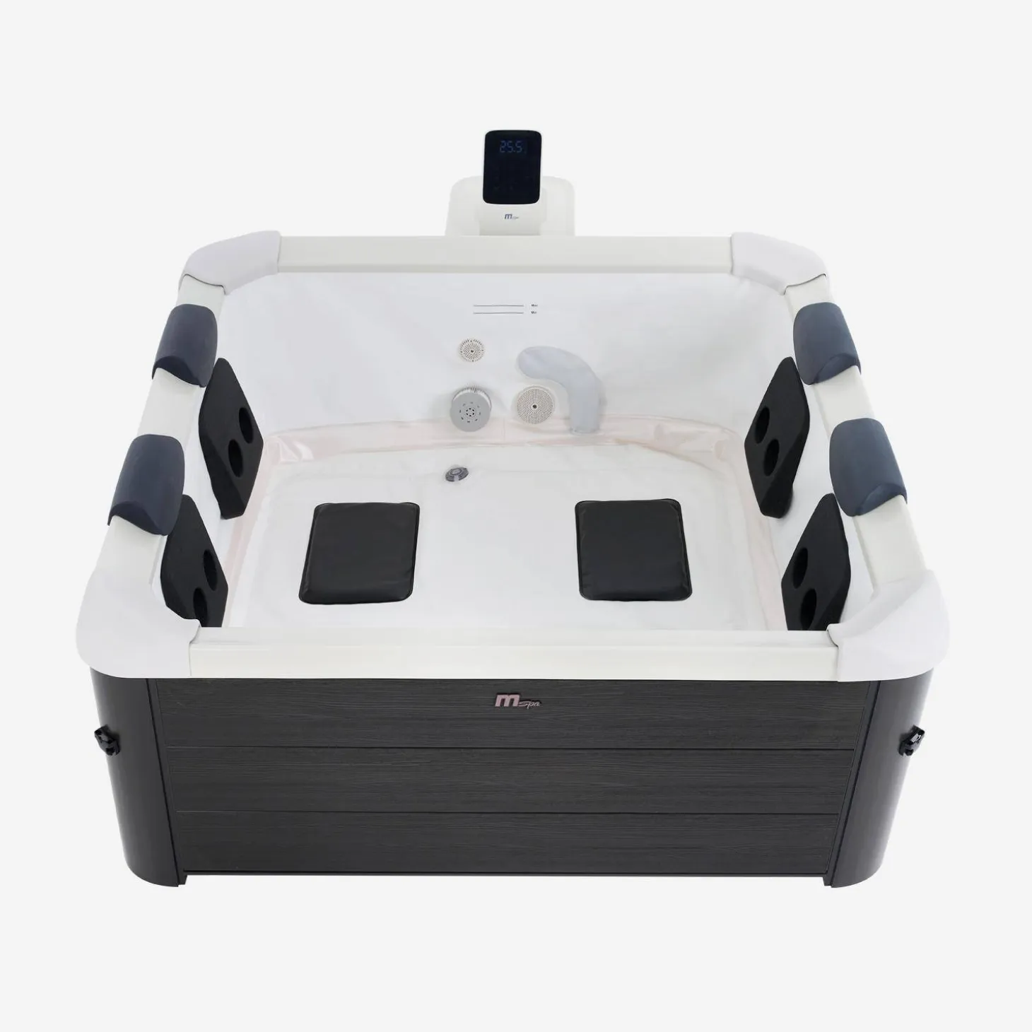 Fester Whirlpool 6 Personen Hydromassage, 4 Kissen Abdeckplane inbegriffen 180cm