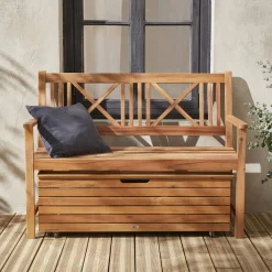 Gartenbank aus Holz 120x60 cm