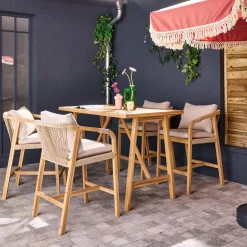 Garten-Bartisch aus Akazienholz für 4 Personen