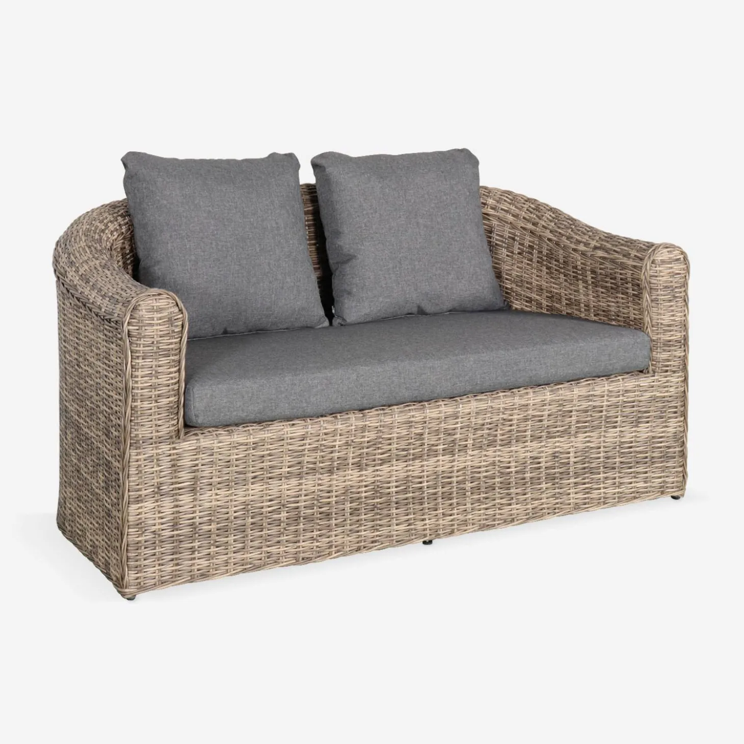Gartengarnitur Polyrattan 4 Plätze Valentino + Kissen