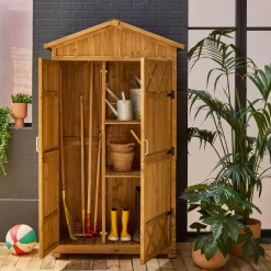 Gartenhaus 105 cm aus Tannenholz, 6 Stauräume