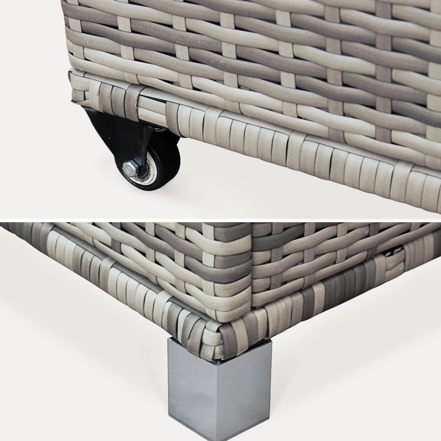 Gartenkiste aus Polyrattan 162x82cm