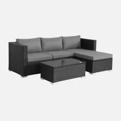 Gartenlounge aus Polyrattan für 4 Personen