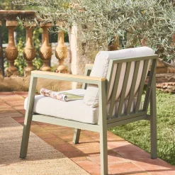 Gartenlounge-Set aus Aluminium und Polywood, 4-Sitzer