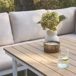 Gartenlounge-Set für 8 Personen aus Akazienholz und Aluminium