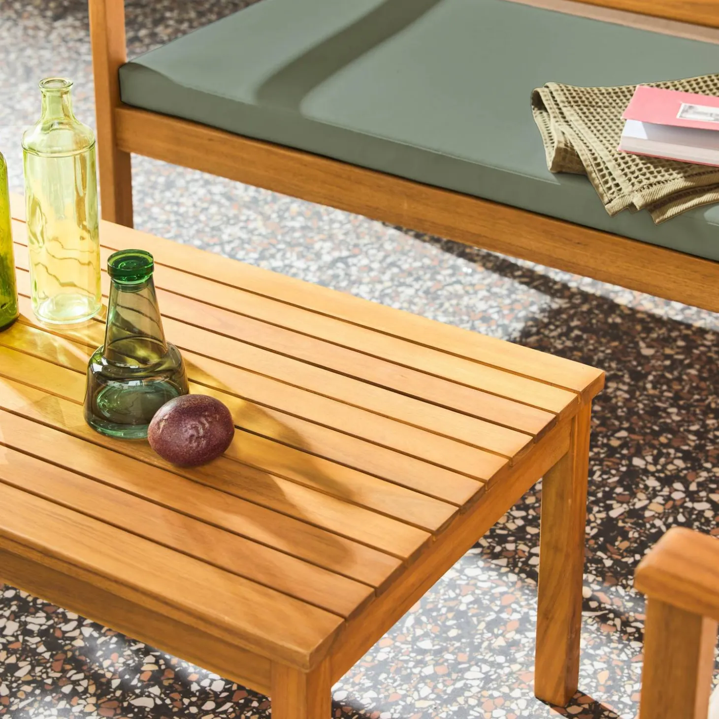 Gartenmöbelset aus Akazienholz für 4 Personen