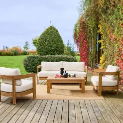 Gartenmöbelset aus Akazienholz für 4 Personen