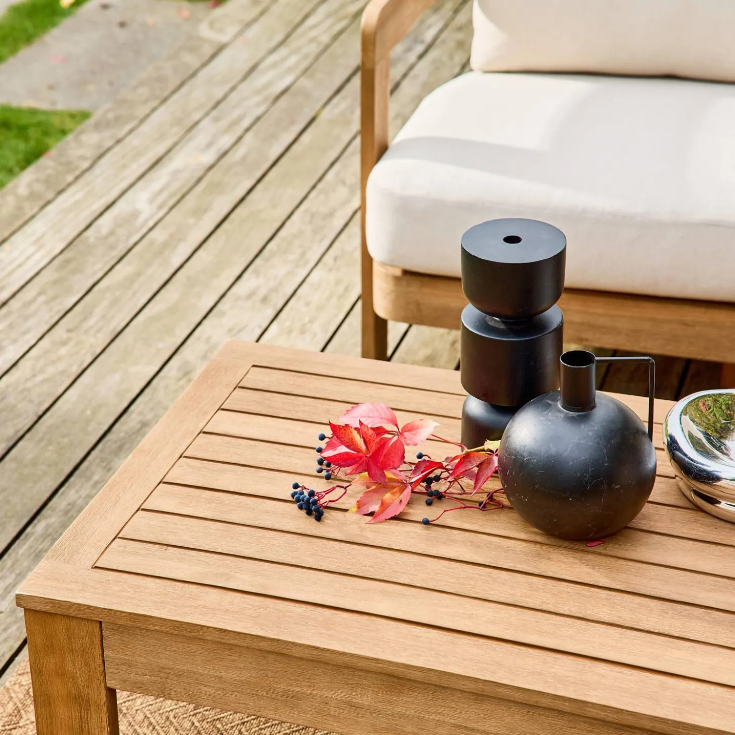 Gartenmöbelset aus Akazienholz für 4 Personen