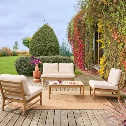 Gartenmöbelset aus Akazienholz für 4 Personen