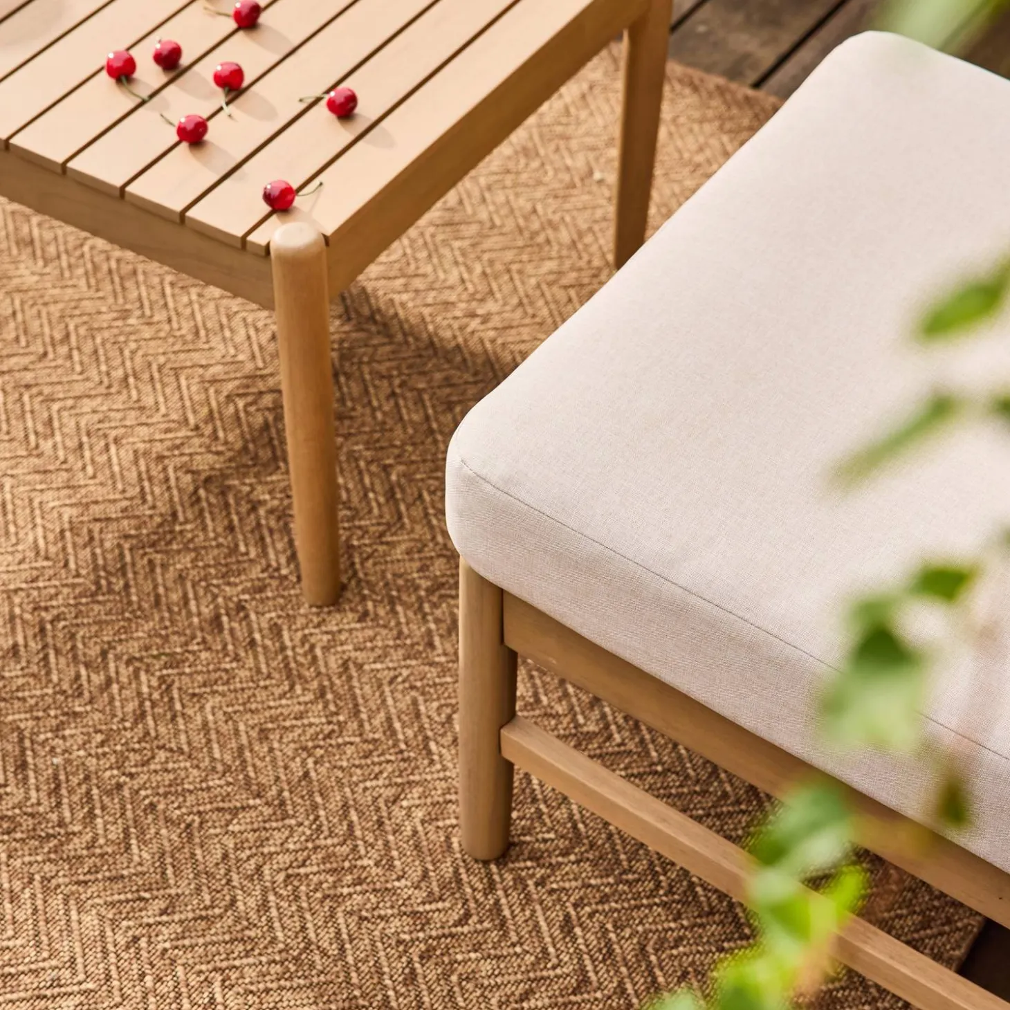 Gartenmöbelset aus Akazienholz für 4 Personen