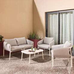 Gartenmöbelset aus Stahl für 4 Personen