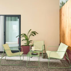 Gartenset aus Metall und Textilene für 4 Personen
