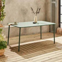 Gartentisch aus Stahl 6-8 Plätze