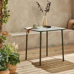Gartentisch aus Stahl 2 Plätze