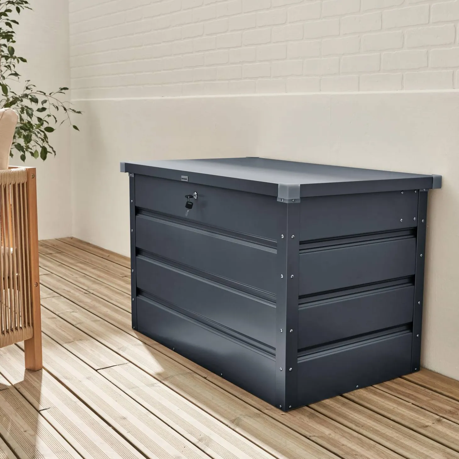 Gartentruhe aus Metall 285 L