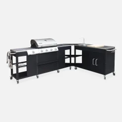 Gasgrill mit Außenküche 4+1 Brenner