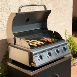 Gasgrill mit 4 Brennern zum Stellen auf einen Unterschrank