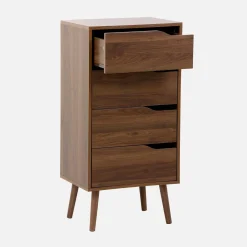 Hochkommode Holzdekor 4 Schubladen