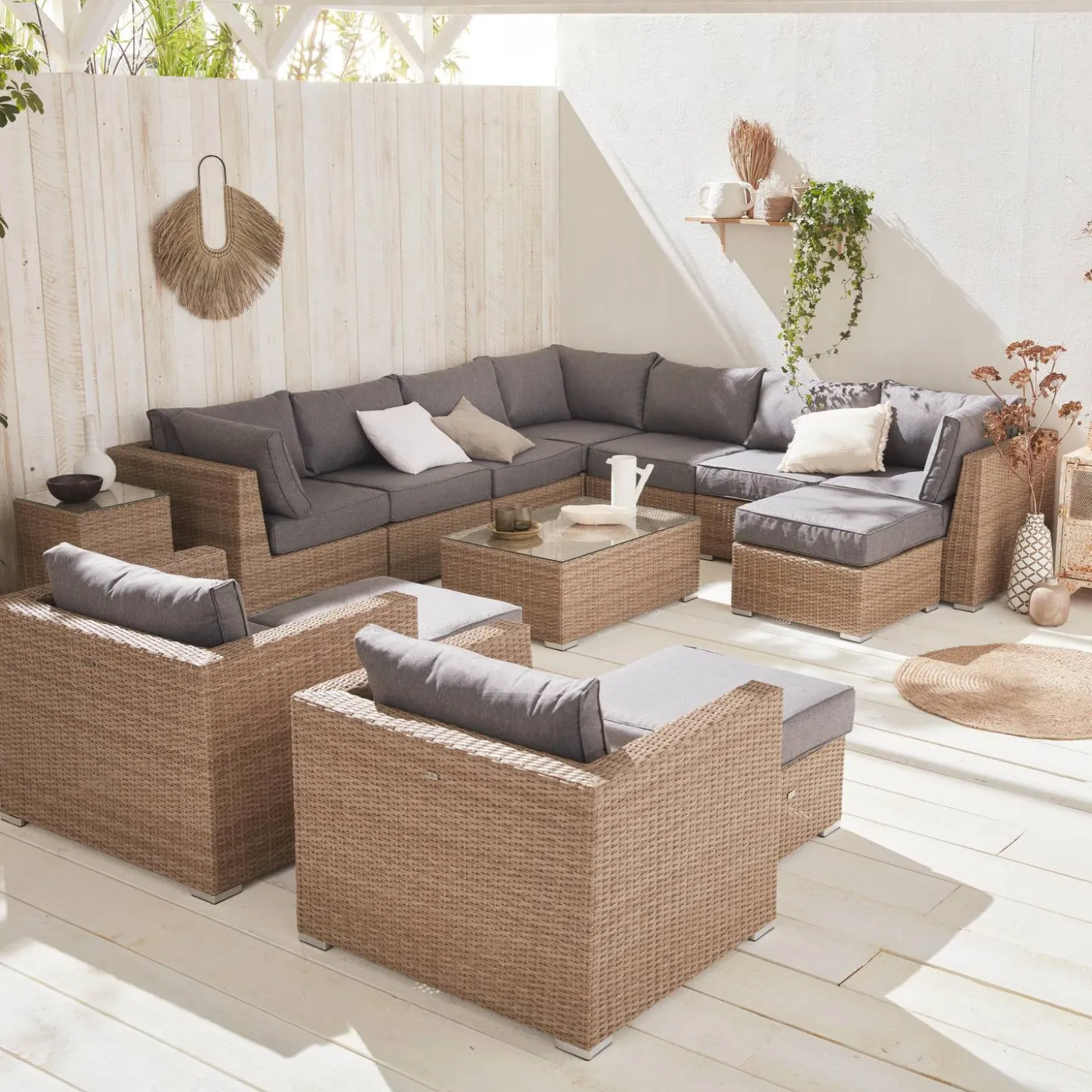 Hochwertiges Rattan Lounge XXL Set - VERONA
