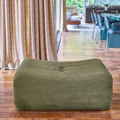 Hocker, Fußhocker mit Cordbezug für Sessel und Sofas