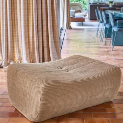 Hocker, Fußhocker mit Cordbezug für Sessel und Sofas