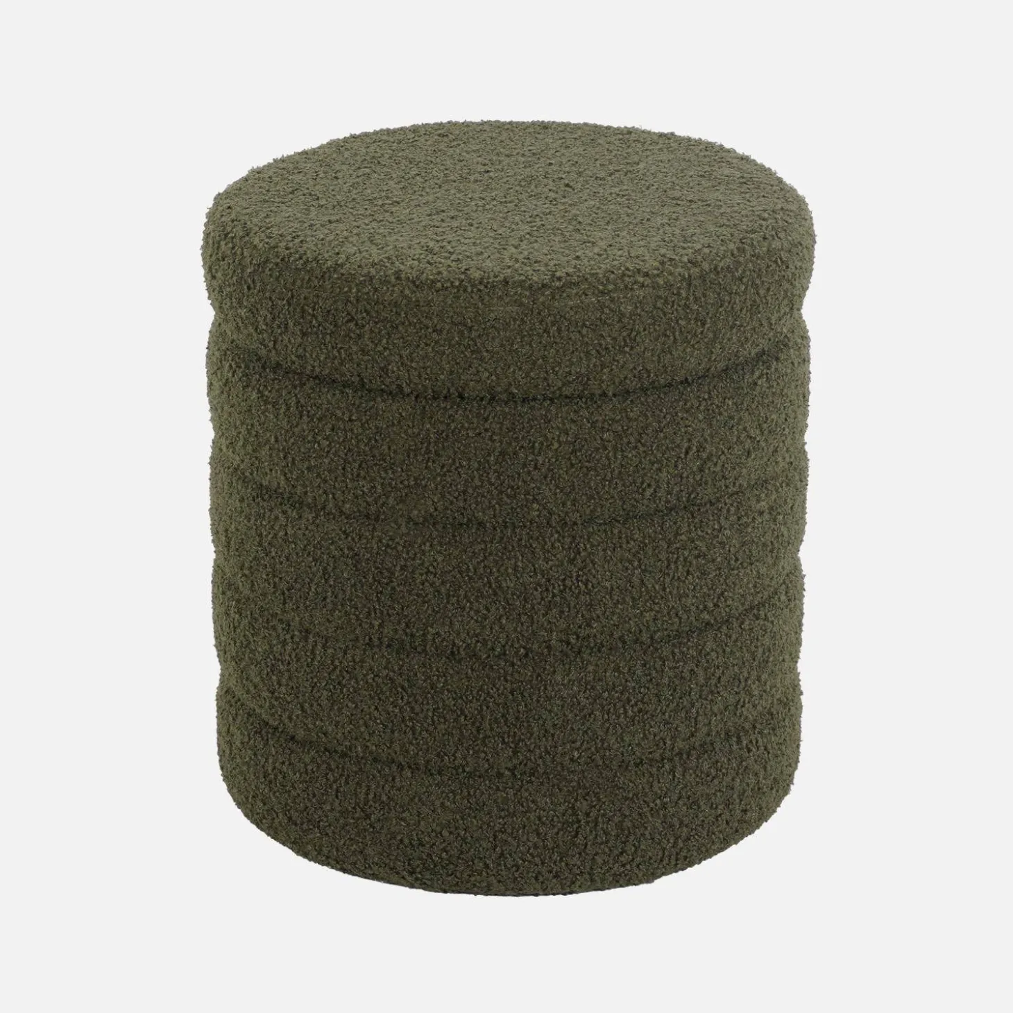 Hocker mit Stauraum und Bouclé-Bezug