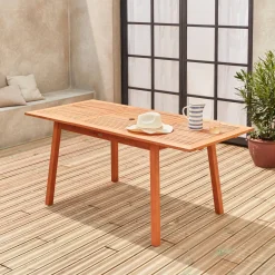Holz-Gartentisch mit Verlängerung 120-180cm