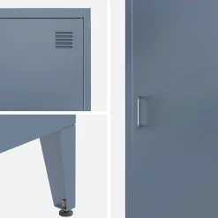 Industrieller Schrank aus Stahl mit 4 Stauräumen