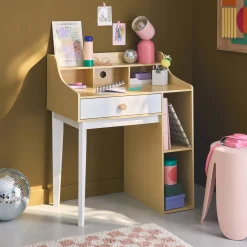 Kinderschreibtisch mit Schublade und Regalen