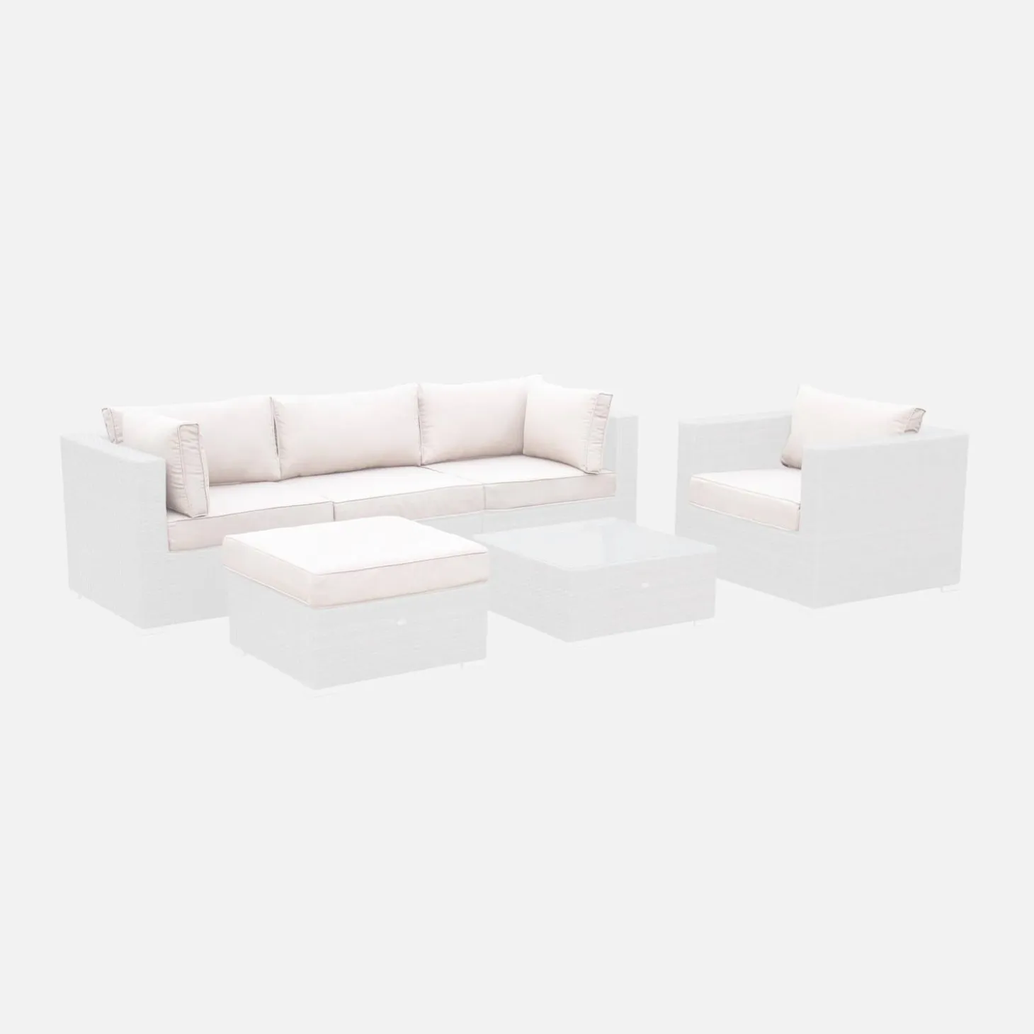 Kissenbezüge für Gartenmöbel-Set Caligari Komplettset